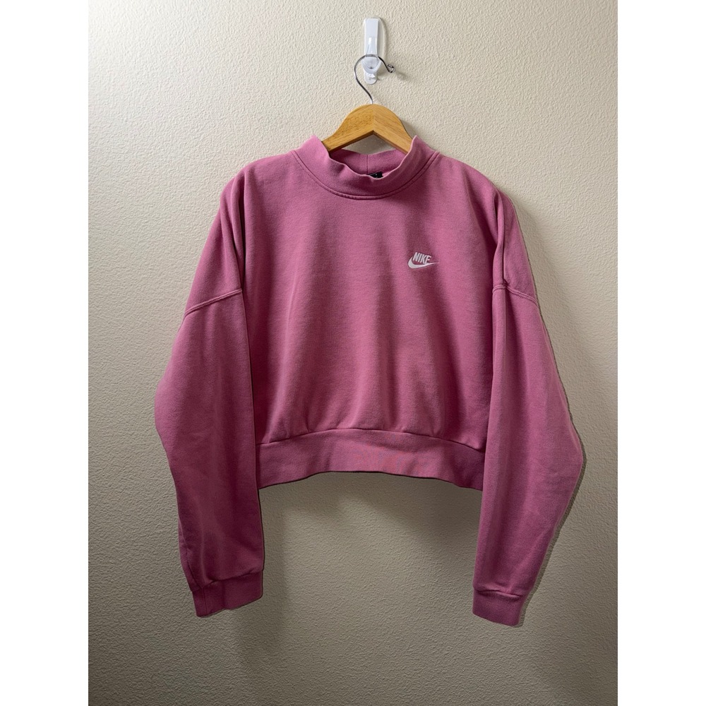 Women's Nike Cropped Mock Neck Sweatshirt Size Large